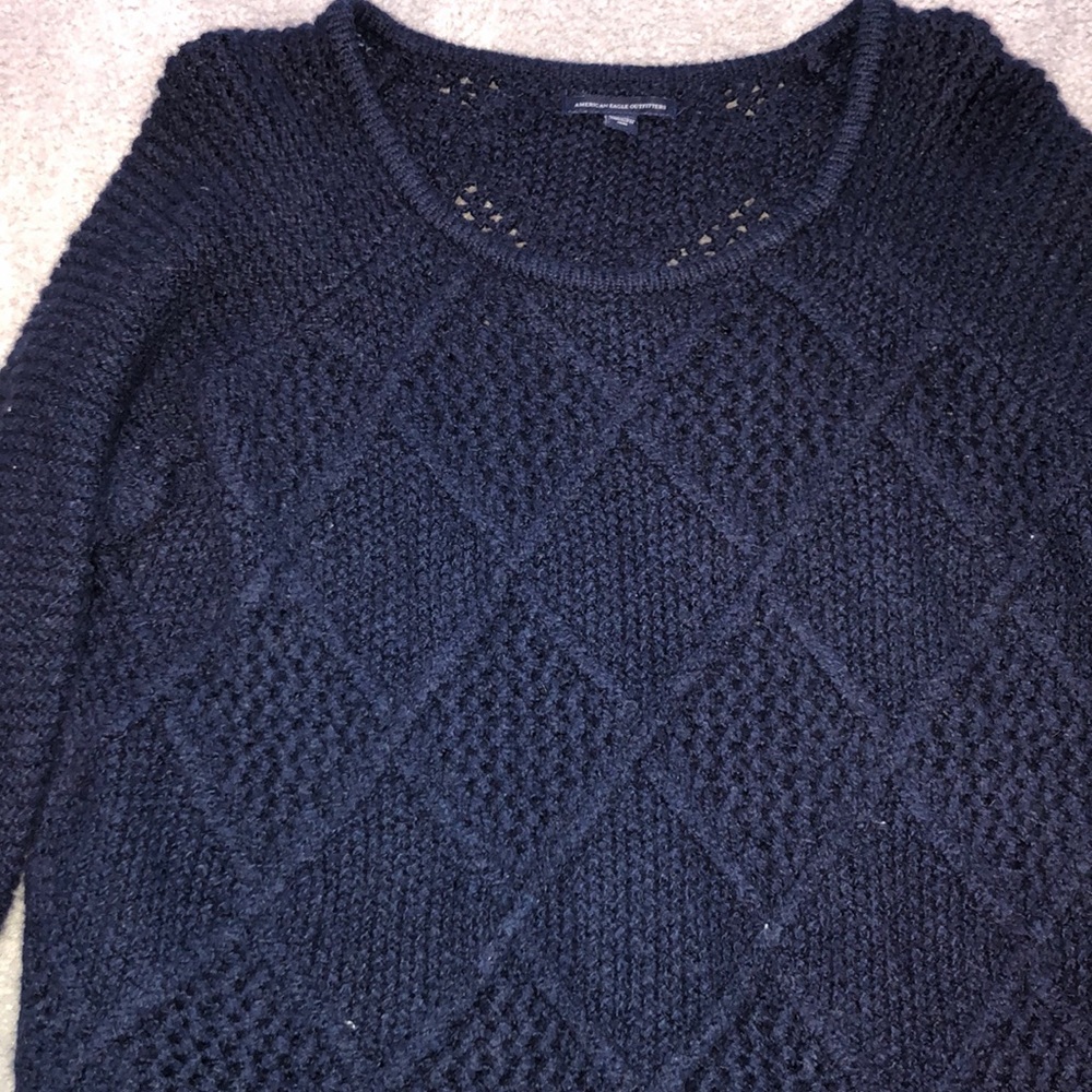 Blue American Eagle heavy knitted sweater